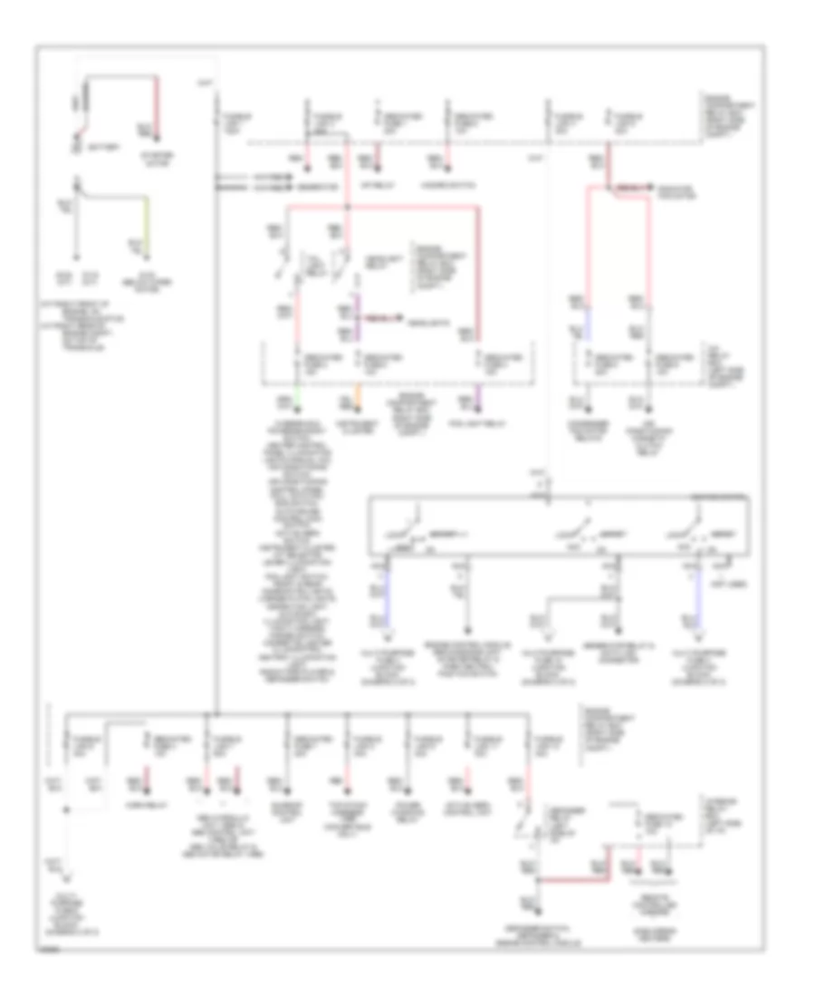 Power Distribution Wiring Diagram 1 of 2 for Mitsubishi 3000GT 1996 3000