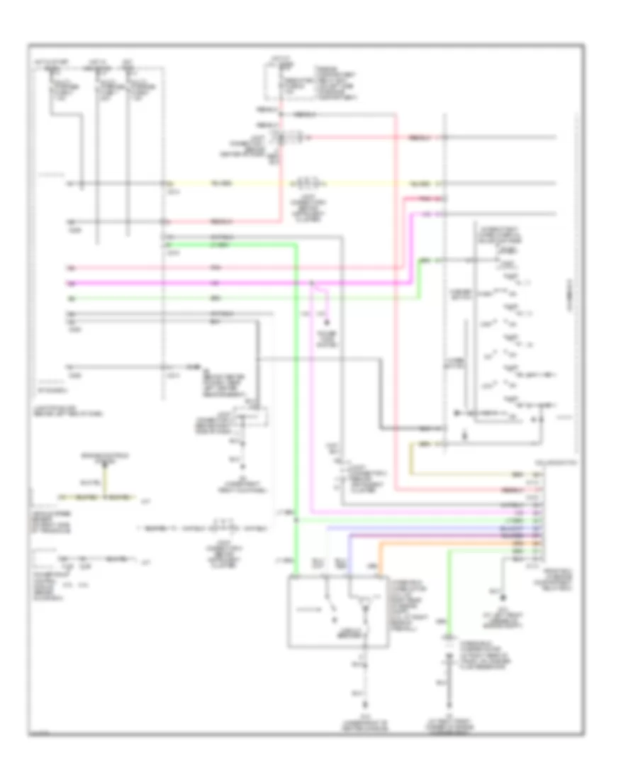Электросхема передних стеклоочистителей дворников и омывателя лобового стекла, Кроме Эволюции для Mitsubishi Lancer Evolution MR 2005