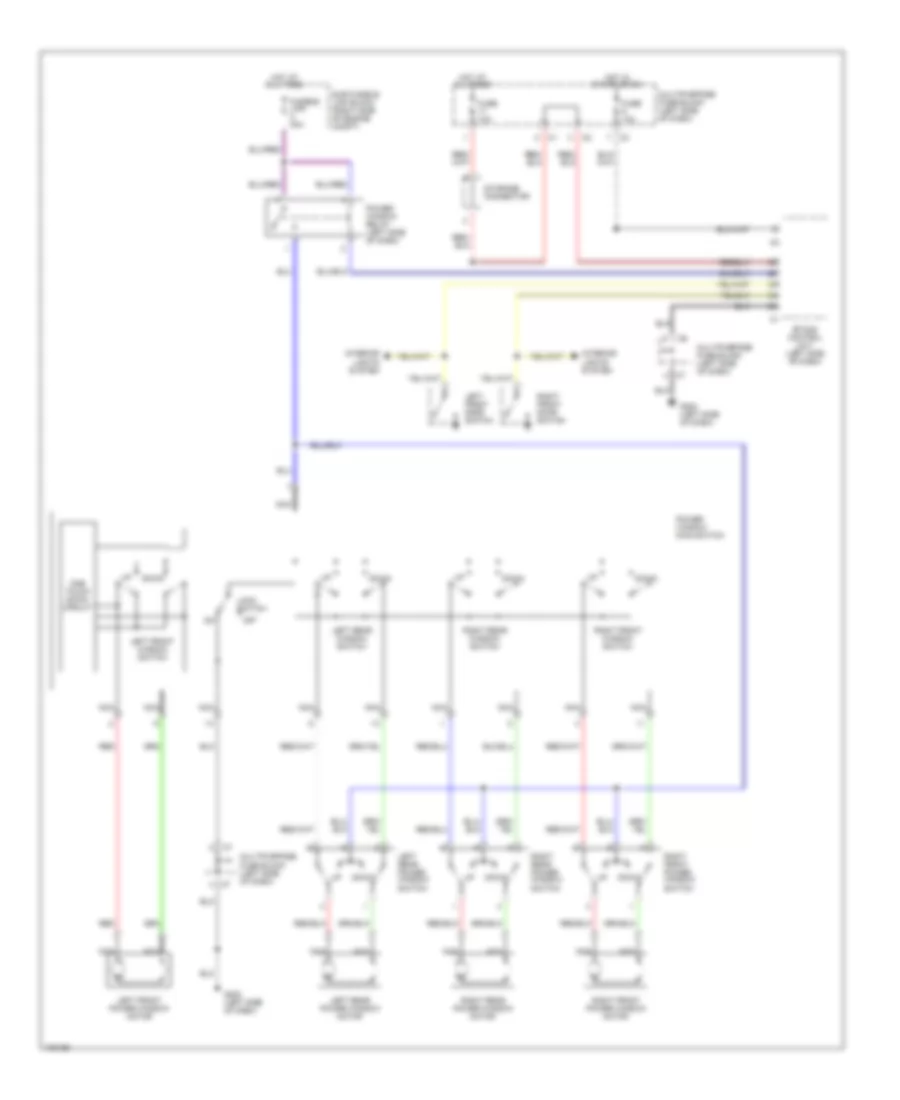 2.0L, Power Window Wiring Diagram, with ETACS Unit for Mitsubishi Galant LS 1993