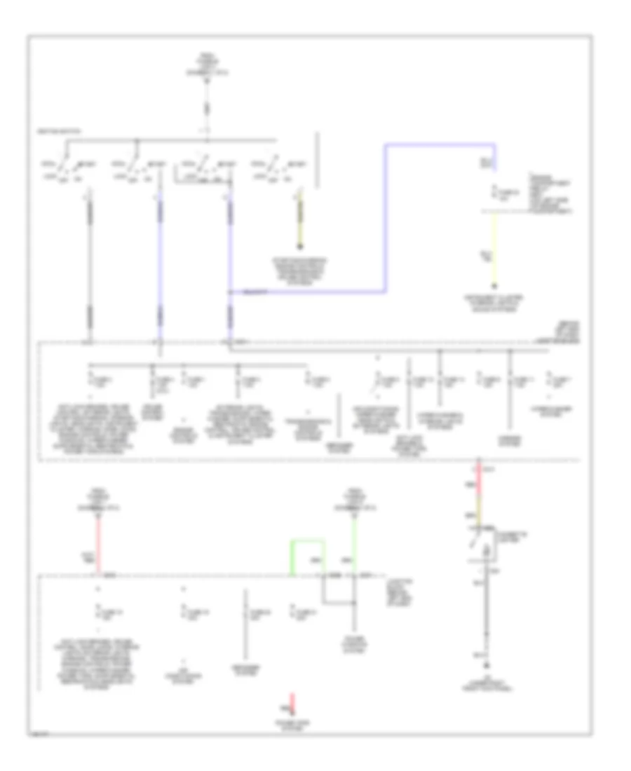 Power Distribution Wiring Diagram Except Wagon or Evolution 2 of 2 for Mitsubishi Lancer LS 2004