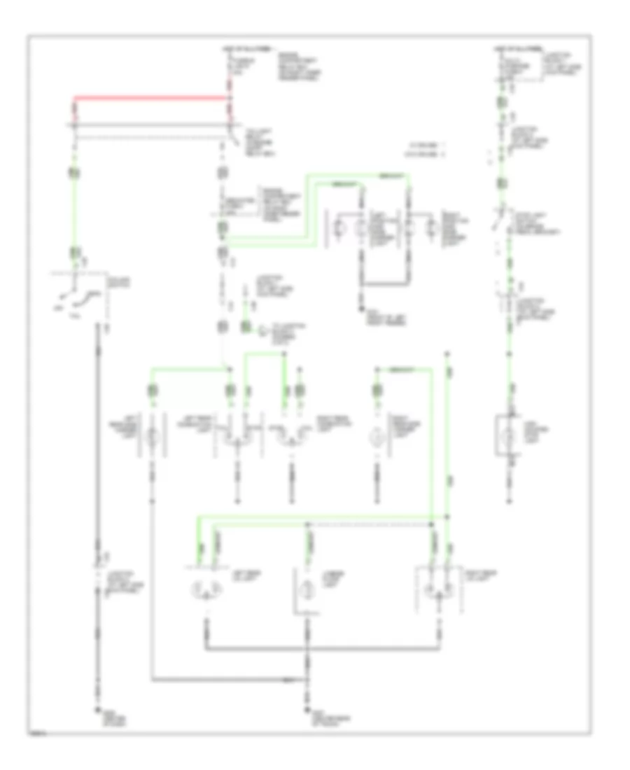 Exterior Lamps Wiring Diagram 1 of 2 for Mitsubishi Galant LS 1997
