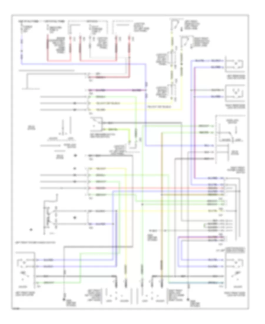 Power Door Lock Wiring Diagram, without Keyless Entry for Mitsubishi Galant LS 1997