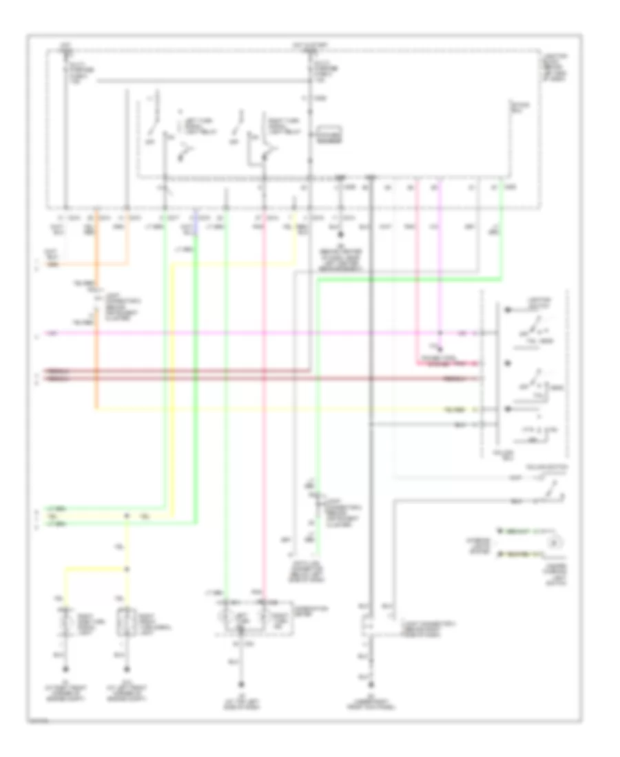 Exterior Lamps Wiring Diagram, Except Evolution (2 of 2) for Mitsubishi Lancer O-Z Rally 2005