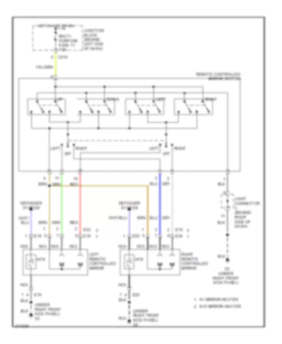Power Mirrors Wiring Diagram Except Evolution for Mitsubishi Lancer O Z Rally 2005