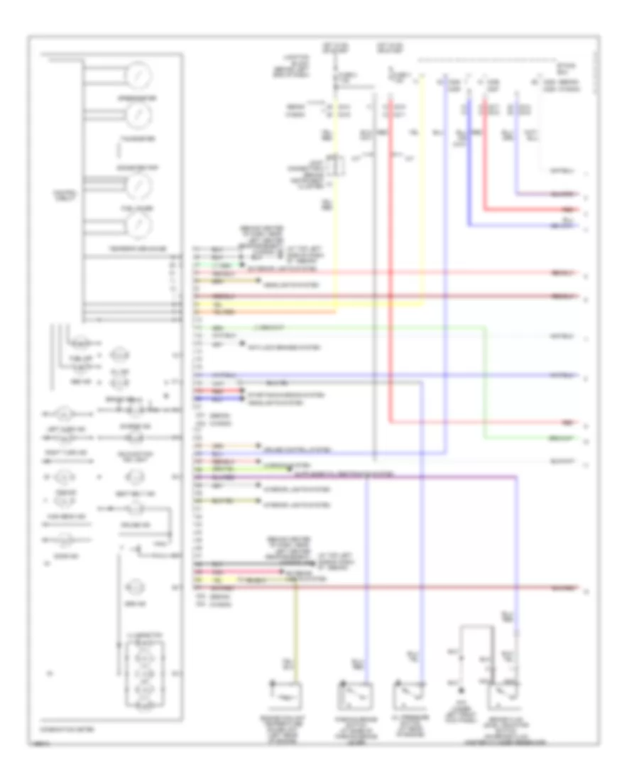 Instrument Cluster Wiring Diagram Except Evolution 1 of 2 for Mitsubishi Lancer O Z Rally 2004