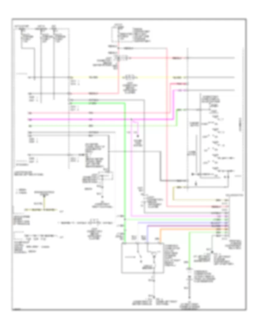 Front WiperWasher Wiring Diagram, Except Evolution for Mitsubishi Lancer O-Z Rally 2004