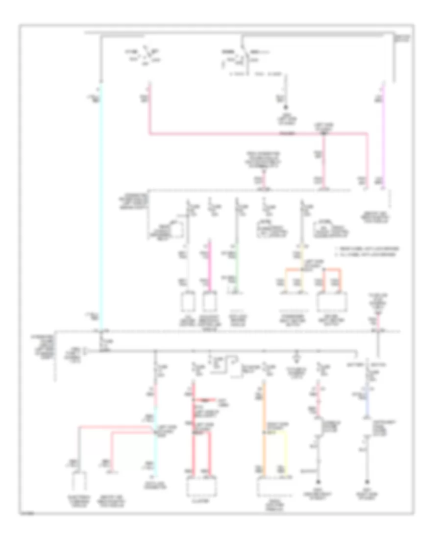 Power Distribution Wiring Diagram 2 of 3 for Mitsubishi Raider LS 2009