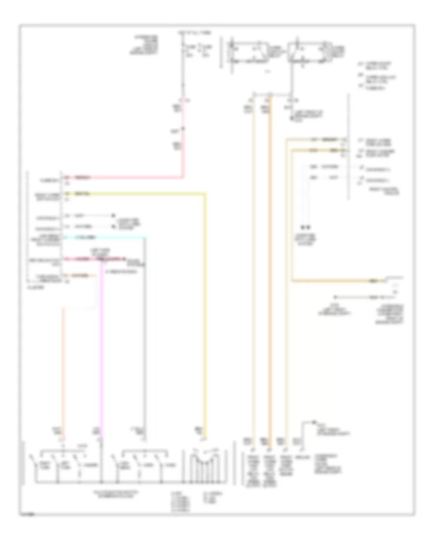 Электросхема стеклоочистителя, дворников и омывателя для Mitsubishi Raider LS 2009
