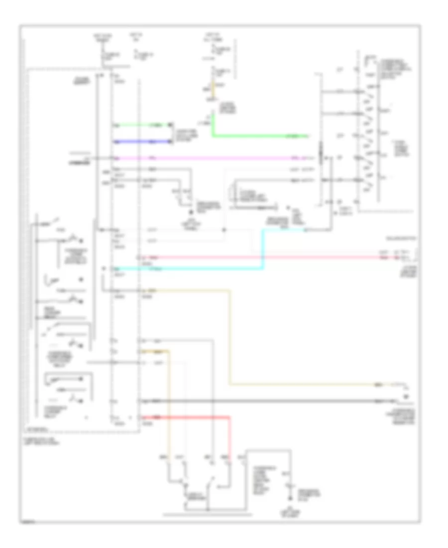 Электросхема передних стеклоочистителей дворников и омывателя лобового стекла для Mitsubishi i-MiEV SE 2014