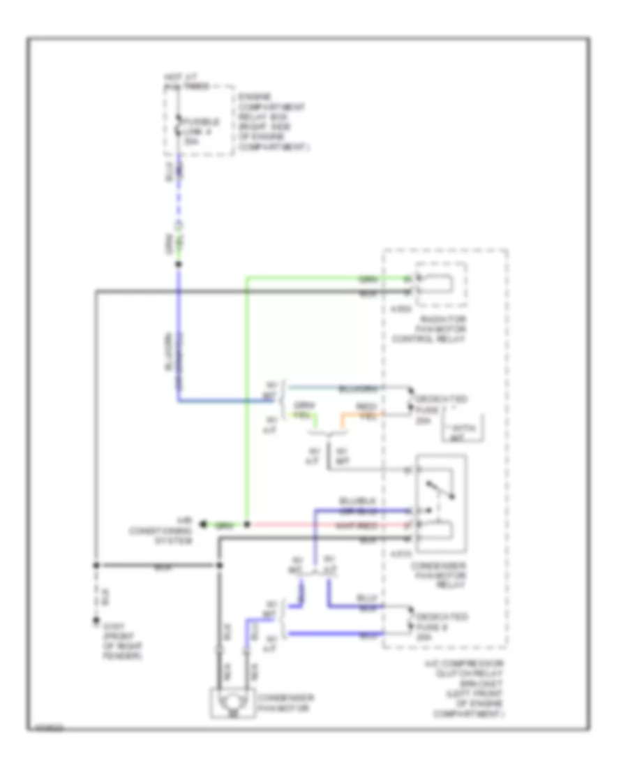 1 5L Condenser Cooling Fan Wiring Diagram for Mitsubishi Mirage ES 1993