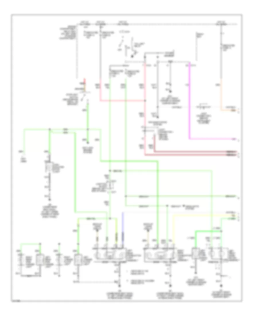 Exterior Lamps Wiring Diagram, Evolution (1 of 2) for Mitsubishi Lancer Ralliart 2005