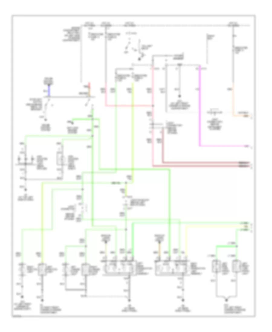 Exterior Lamps Wiring Diagram Except Evolution 1 of 2 for Mitsubishi Lancer Ralliart 2005