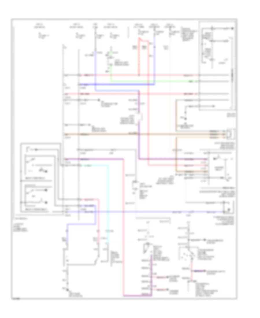 Электросхема заднего стеклоочистителя дворника и омывателя для Mitsubishi Eclipse GS 2010