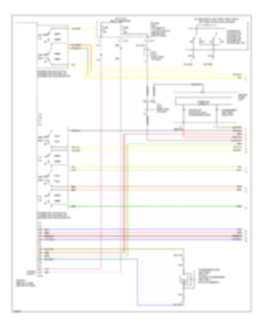 Supplemental Restraints Wiring Diagram, Except Evolution (1 of 4) for Mitsubishi Lancer ES 2014