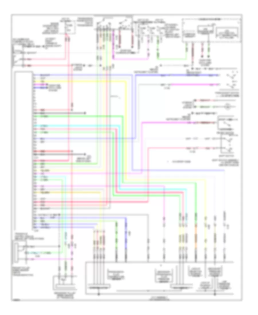 AT Wiring Diagram, Except Evolution CVT for Mitsubishi Lancer ES 2014