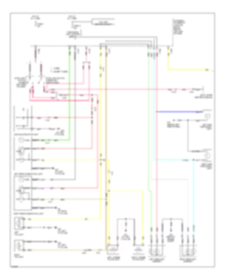 Exterior Lamps Wiring Diagram, Except Evolution (1 of 2) for Mitsubishi Lancer ES 2014