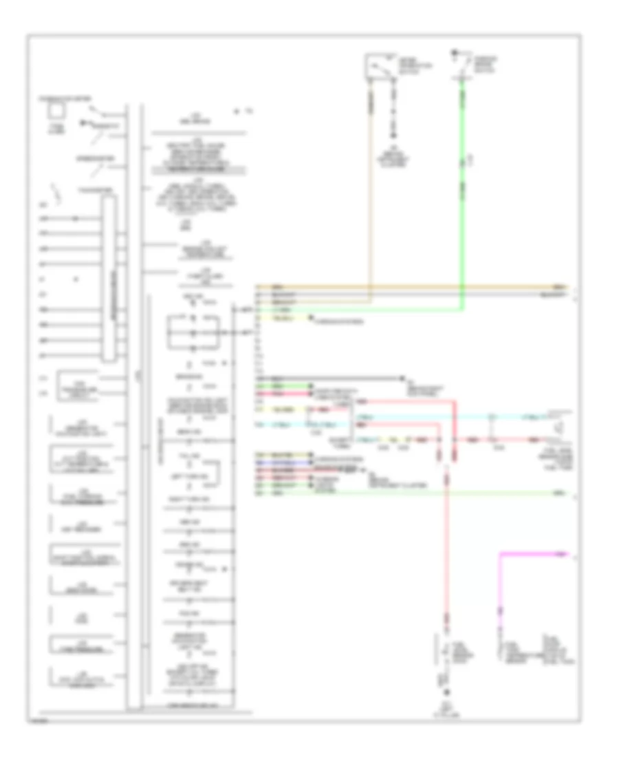 Instrument Cluster Wiring Diagram, Except Evolution (1 of 2) for Mitsubishi Lancer ES 2014