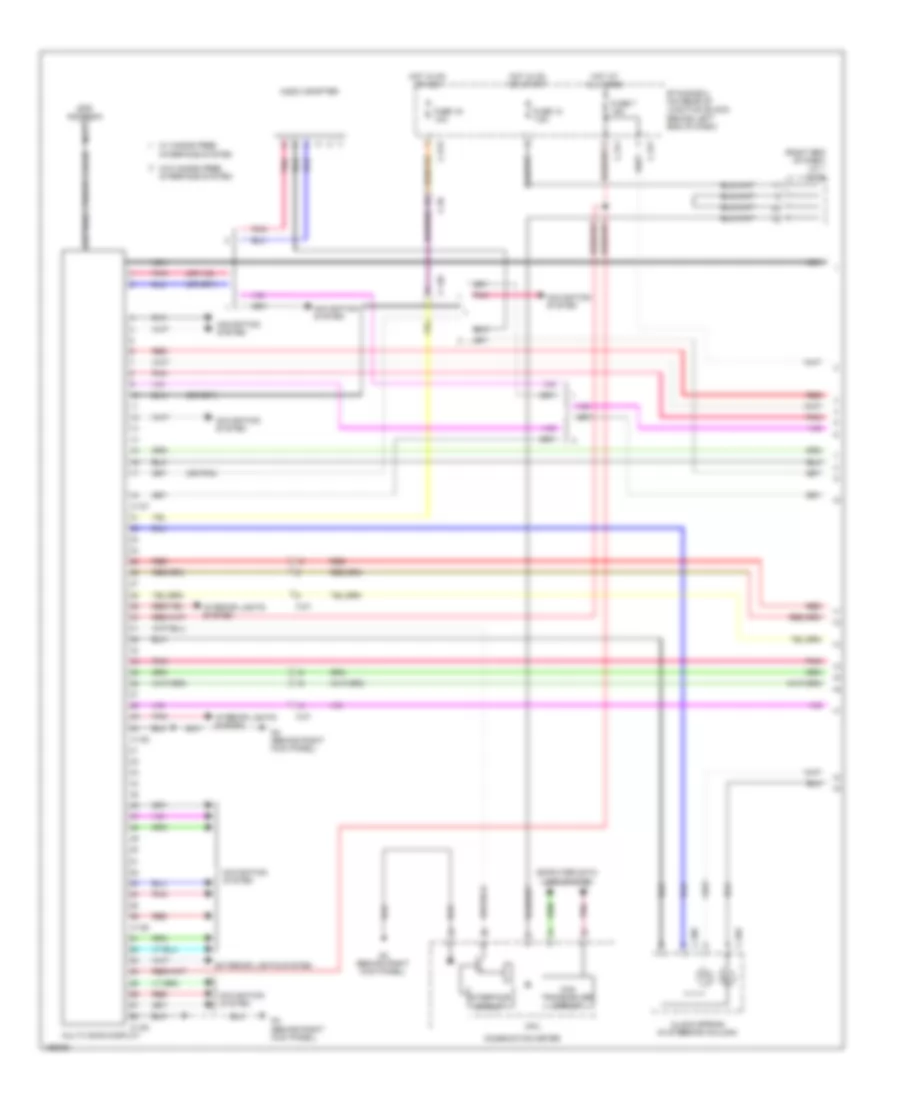 Radio Wiring Diagram, Except Evolution with Multi-Communication System (1 of 3) for Mitsubishi Lancer ES 2014
