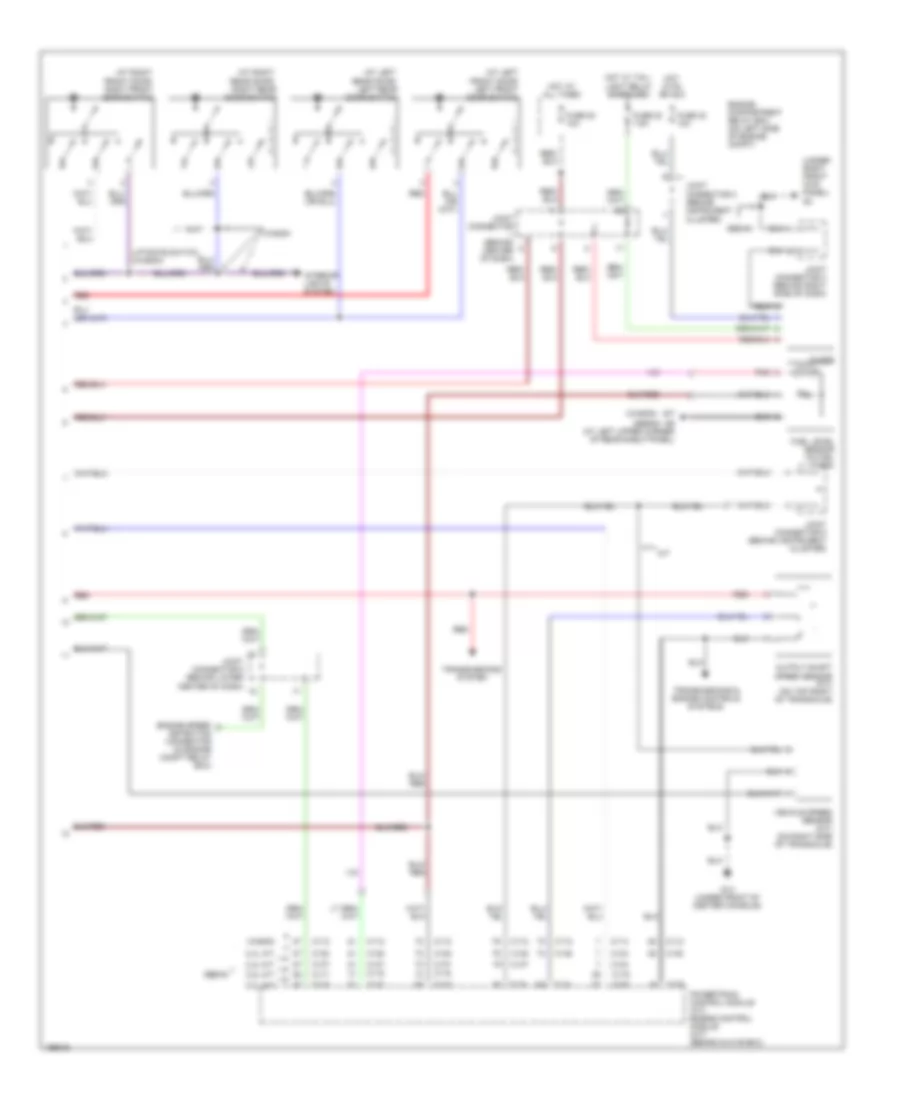 Instrument Cluster Wiring Diagram, Except Evolution (2 of 2) for Mitsubishi Lancer Ralliart 2004