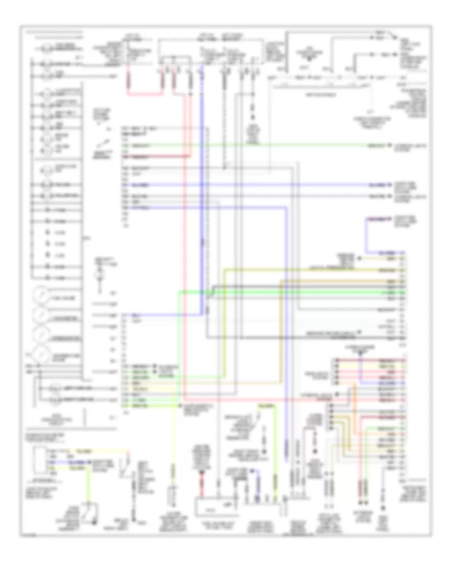 Instrument Cluster Wiring Diagram, Up Level for Mitsubishi Diamante LS 2001