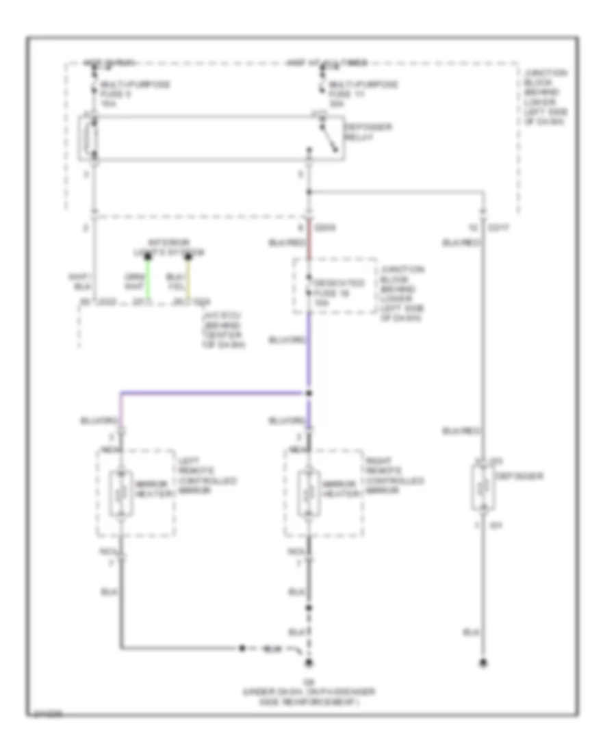 Defoggers Wiring Diagram with Auto A C for Mitsubishi Montero Limited 2005