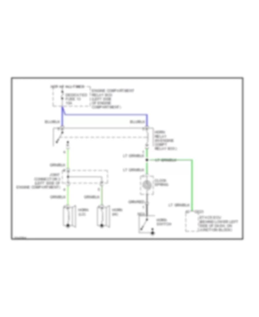 Horn Wiring Diagram for Mitsubishi Montero Limited 2005