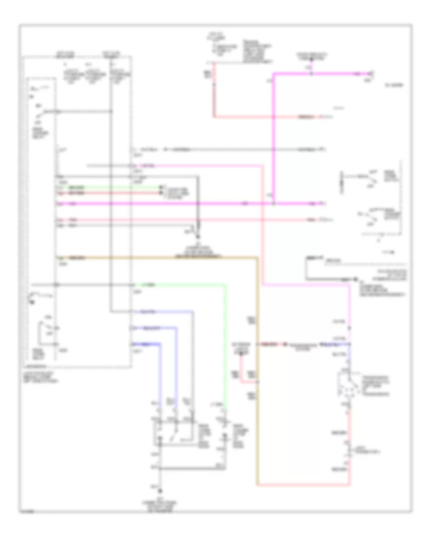 Электросхема заднего стеклоочистителя дворника и омывателя для Mitsubishi Montero Limited 2005