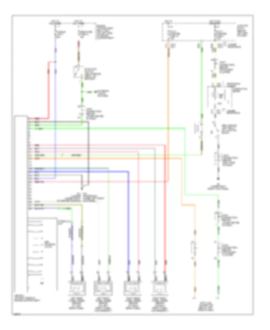 Anti-lock Brakes Wiring Diagram, Except Evolution for Mitsubishi Lancer Sportback LS 2004