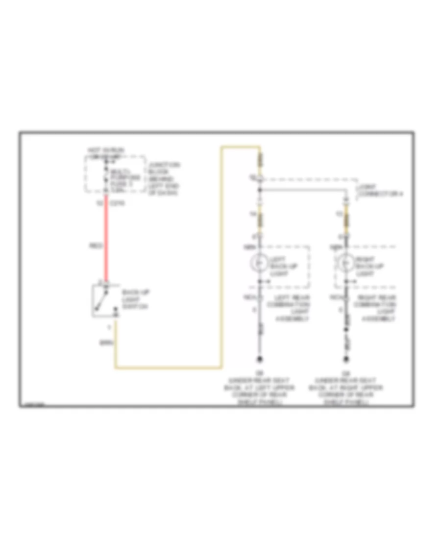 Back up Lamps Wiring Diagram Evolution for Mitsubishi Lancer Sportback LS 2004