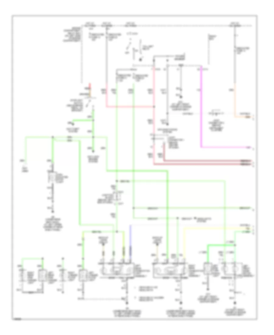 Exterior Lamps Wiring Diagram, Evolution (1 of 2) for Mitsubishi Lancer Sportback LS 2004