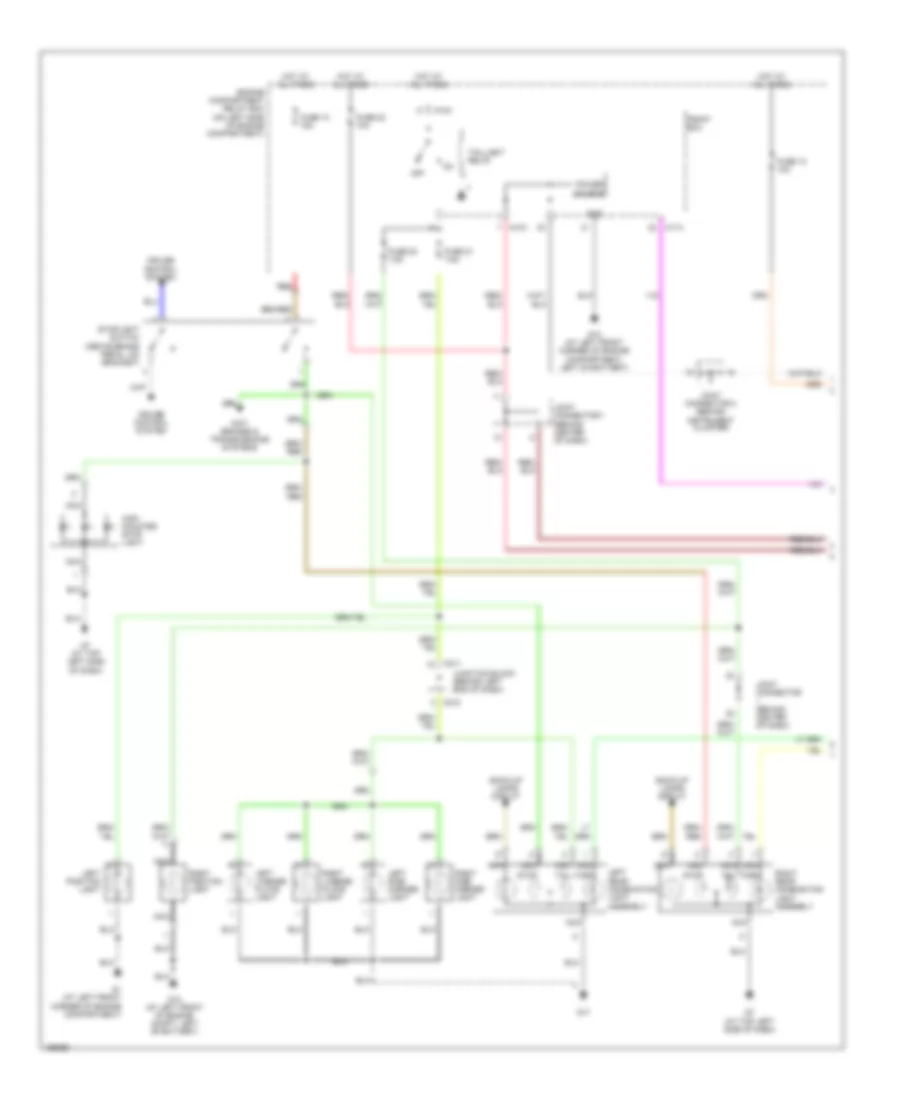 Exterior Lamps Wiring Diagram, Wagon (1 of 2) for Mitsubishi Lancer Sportback LS 2004