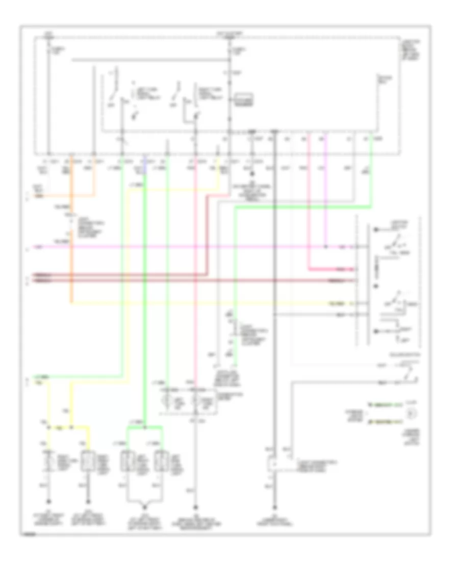 Exterior Lamps Wiring Diagram Wagon 2 of 2 for Mitsubishi Lancer Sportback LS 2004