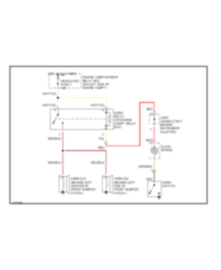 Horn Wiring Diagram Evolution for Mitsubishi Lancer Sportback LS 2004