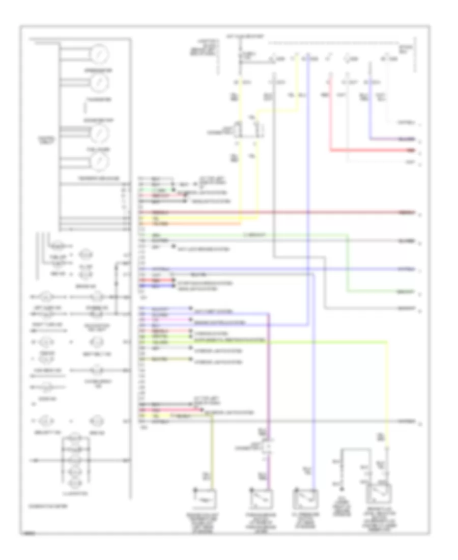 Instrument Cluster Wiring Diagram Evolution 1 of 2 for Mitsubishi Lancer Sportback LS 2004