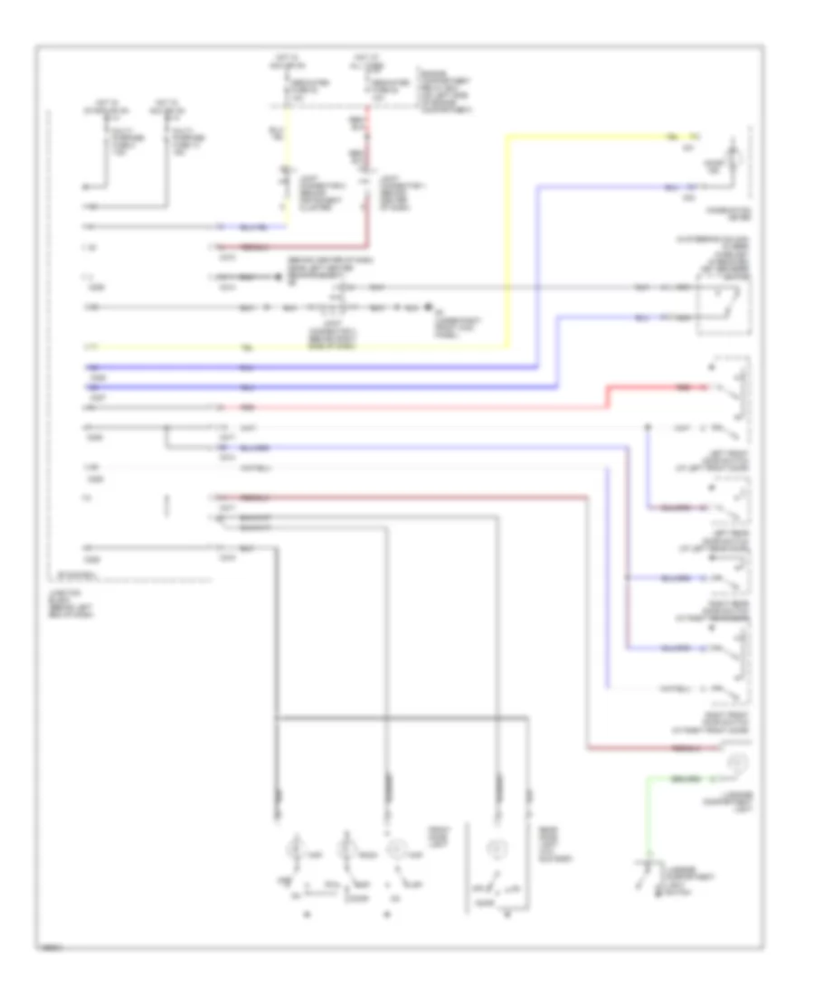 Courtesy Lamps Wiring Diagram Except Wagon or Evolution for Mitsubishi Lancer Sportback LS 2004