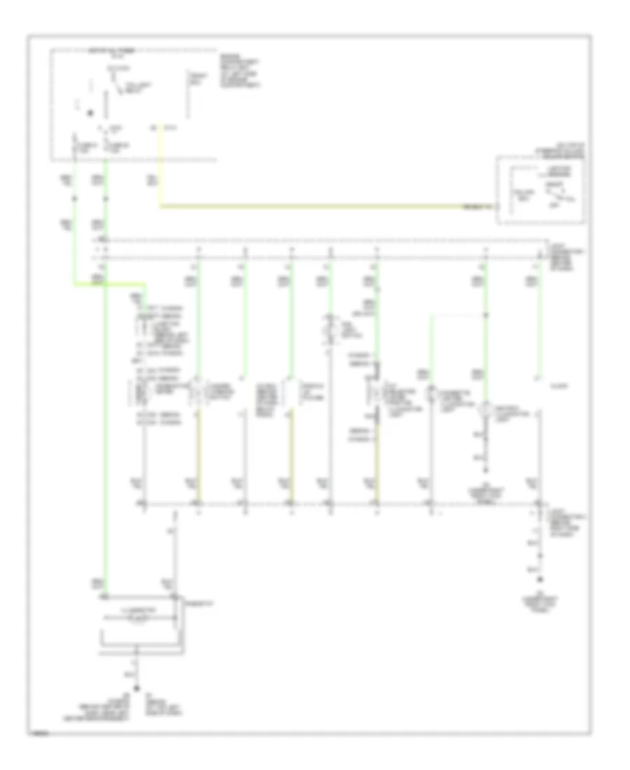 Instrument Illumination Wiring Diagram, Except Evolution for Mitsubishi Lancer Sportback LS 2004