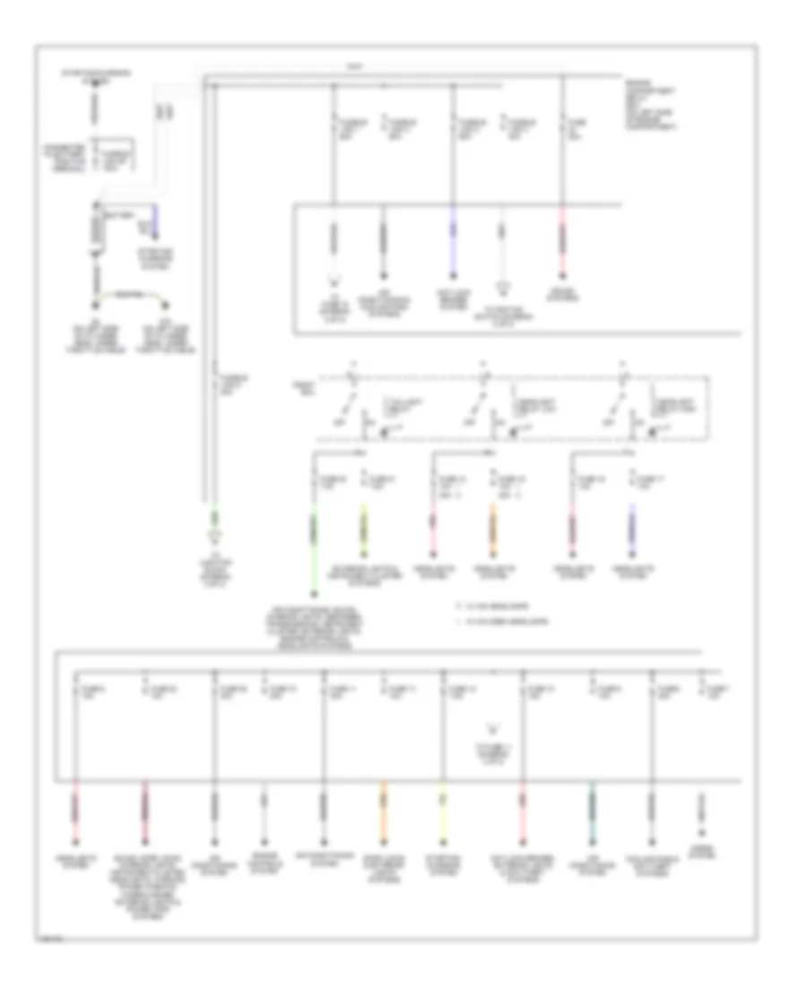 Power Distribution Wiring Diagram Evolution 1 of 2 for Mitsubishi Lancer Sportback LS 2004