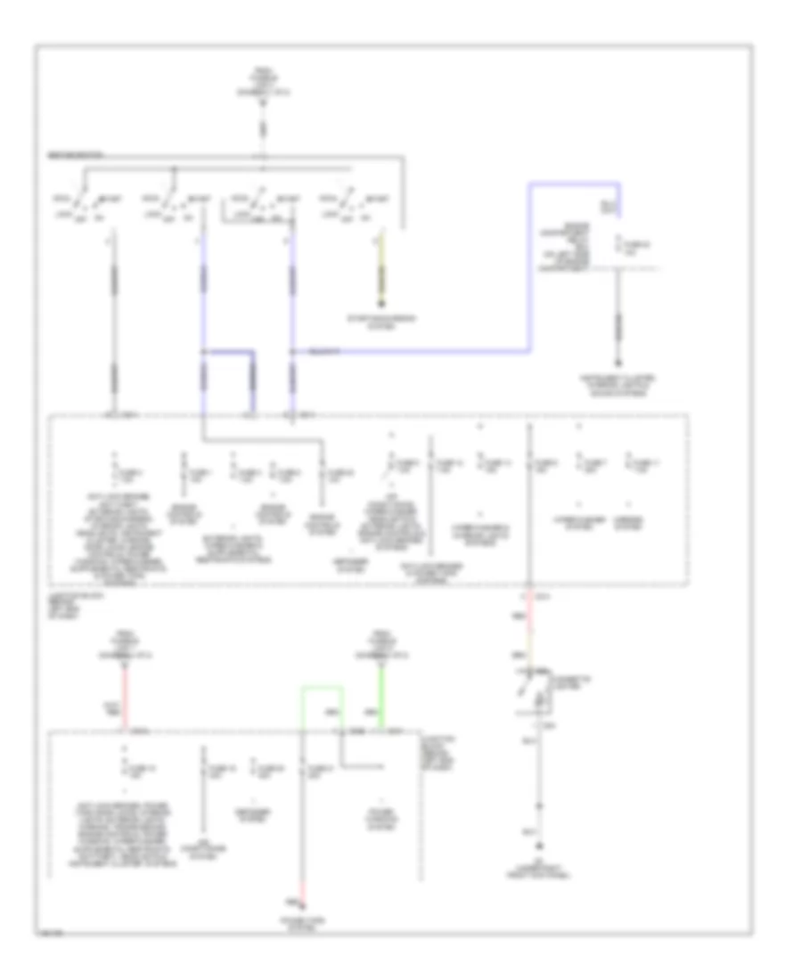 Power Distribution Wiring Diagram Evolution 2 of 2 for Mitsubishi Lancer Sportback LS 2004