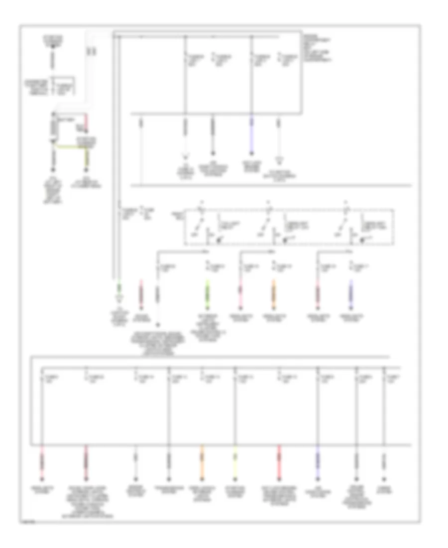 Power Distribution Wiring Diagram Except Wagon or Evolution 1 of 2 for Mitsubishi Lancer Sportback LS 2004