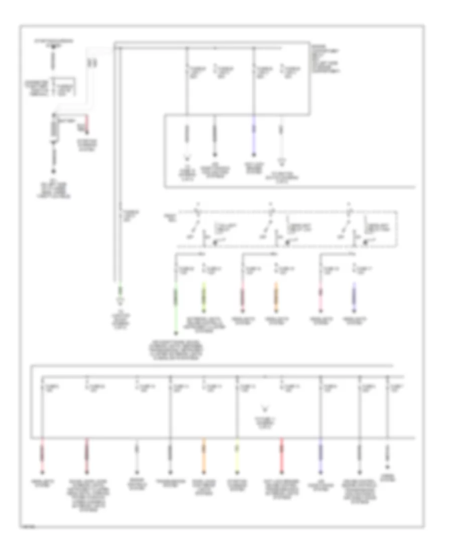 Power Distribution Wiring Diagram, Wagon (1 of 2) for Mitsubishi Lancer Sportback LS 2004