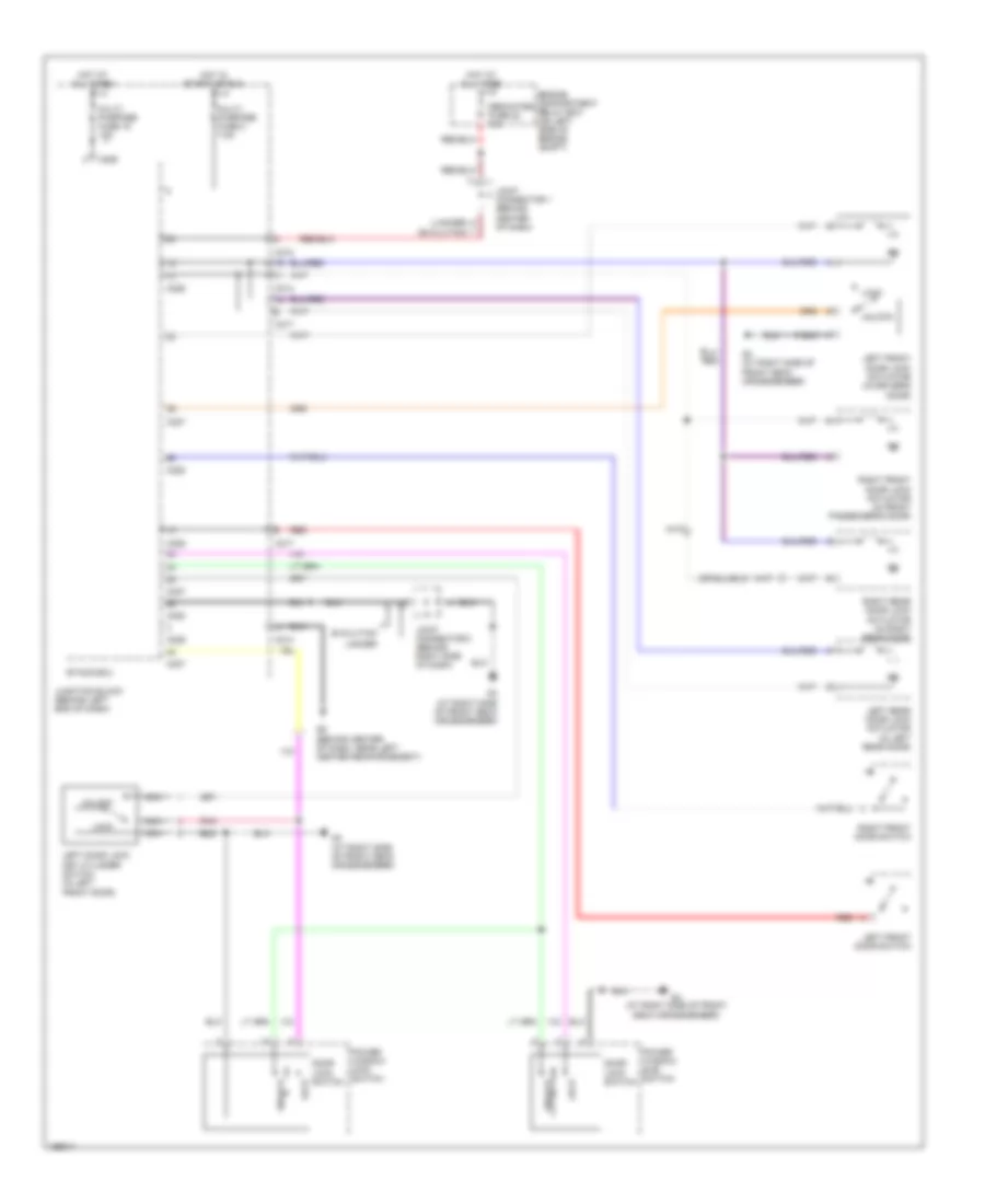 Power Door Locks Wiring Diagram Sedan without Keyless Entry for Mitsubishi Lancer Sportback LS 2004