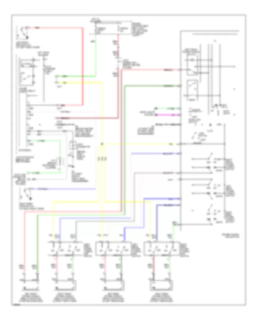 Power Windows Wiring Diagram Evolution for Mitsubishi Lancer Sportback LS 2004