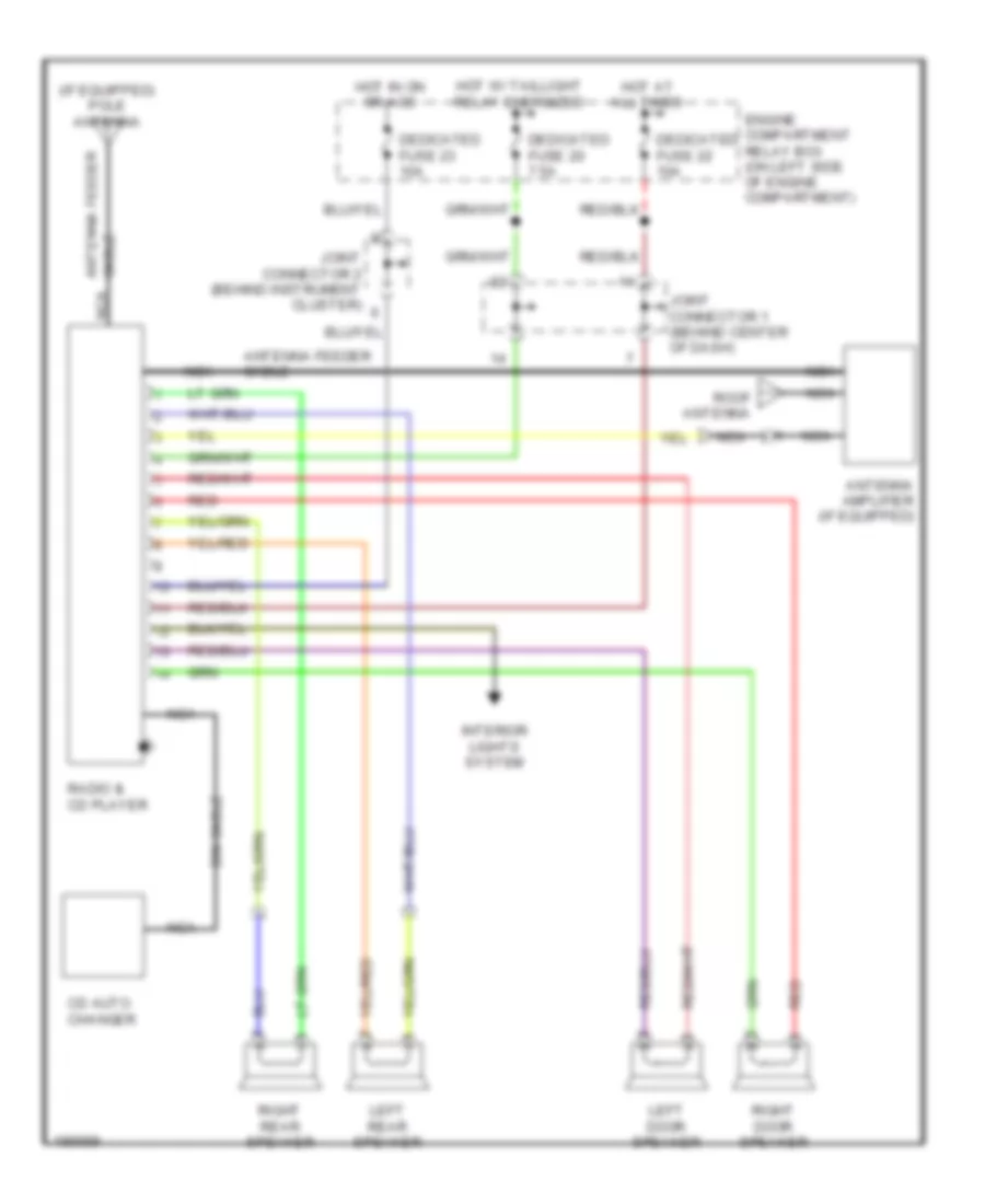 4 Speaker System Wiring Diagram for Mitsubishi Lancer Sportback LS 2004