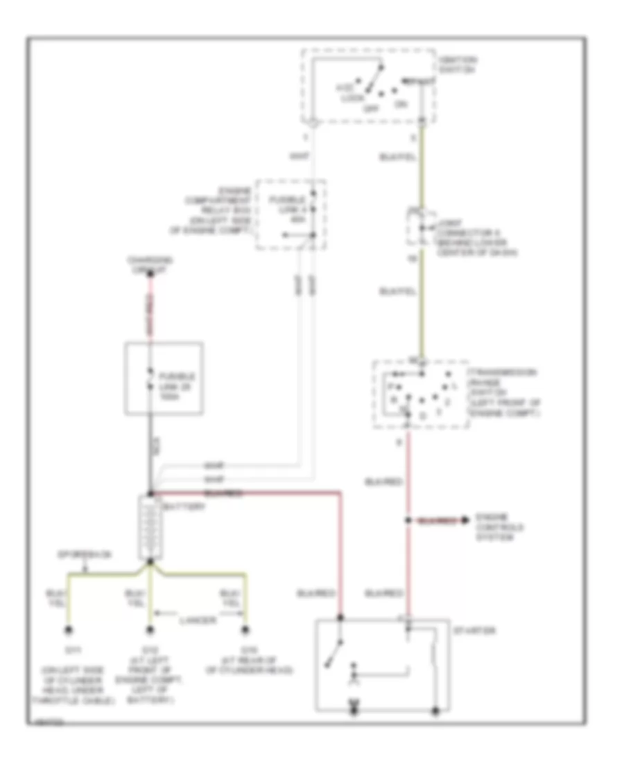 Starting Wiring Diagram A T for Mitsubishi Lancer Sportback LS 2004