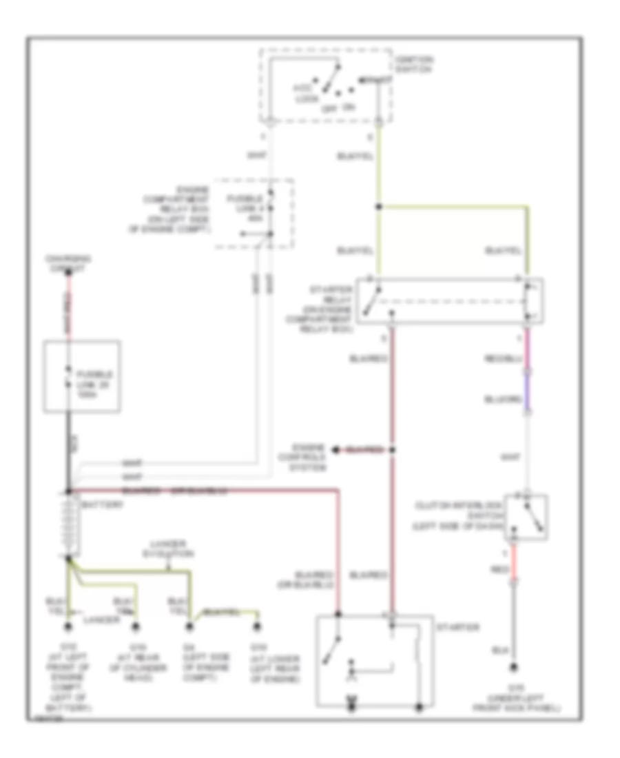 Starting Wiring Diagram M T for Mitsubishi Lancer Sportback LS 2004