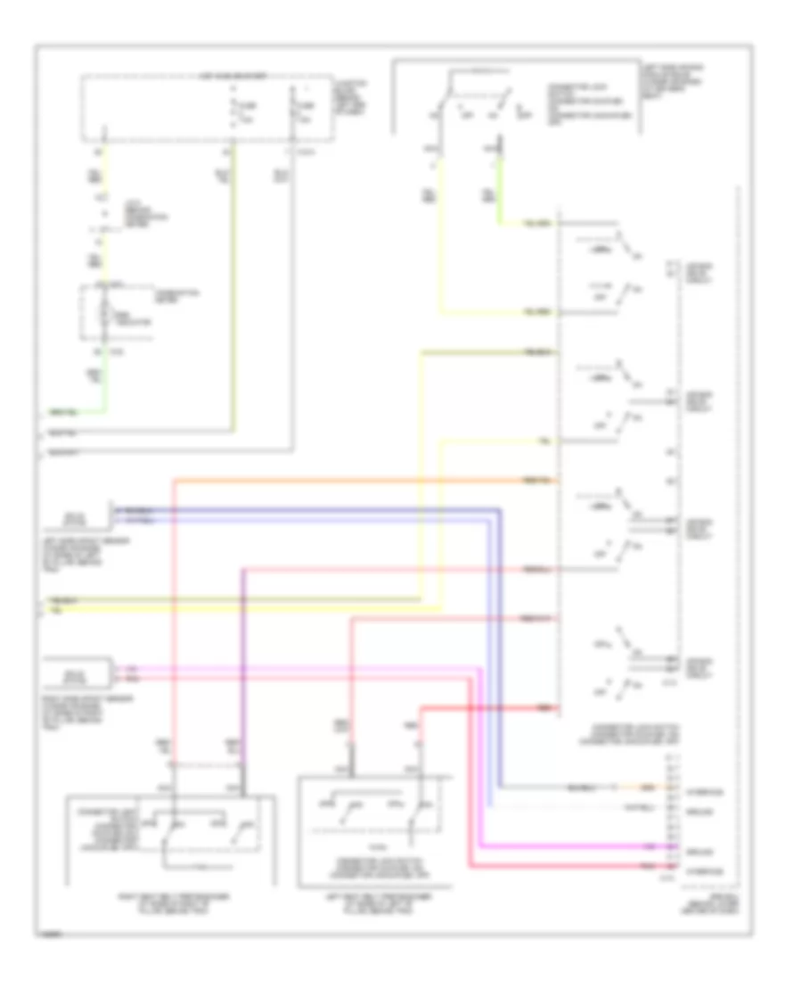 Supplemental Restraints Wiring Diagram Except Evolution 2 of 2 for Mitsubishi Lancer Sportback LS 2004