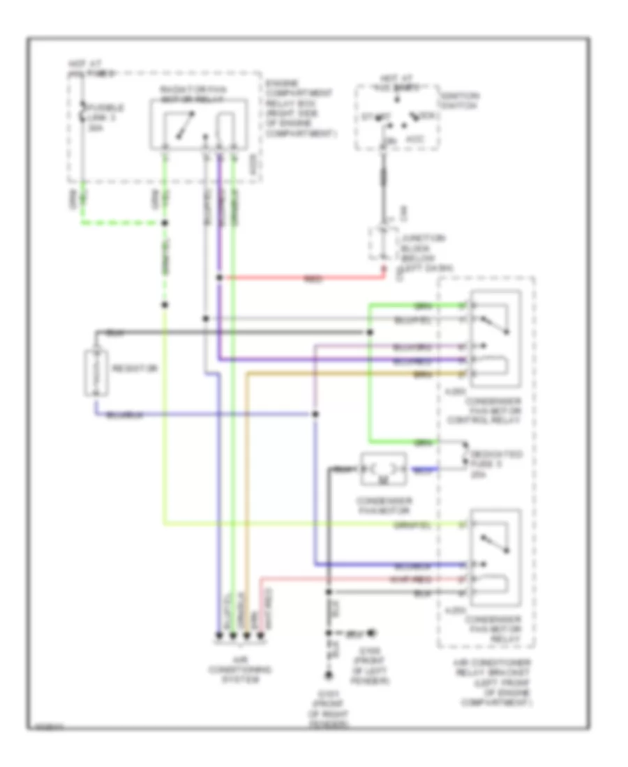 1 6L Condenser Cooling Fan Wiring Diagram for Mitsubishi Mirage VL 1990