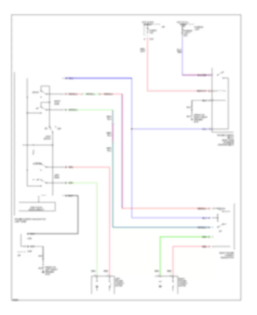 Power Window Wiring Diagram Hatchback for Mitsubishi Mirage VL 1990