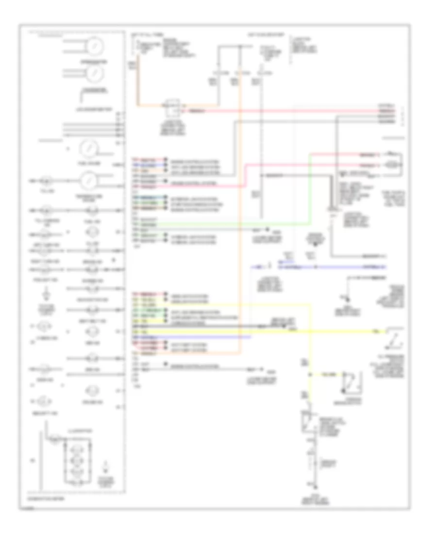 Instrument Cluster Wiring Diagram 1 of 2 for Mitsubishi Eclipse GS 2001