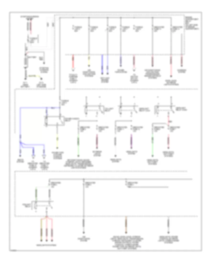 Power Distribution Wiring Diagram 1 of 2 for Mitsubishi Eclipse GS 2001